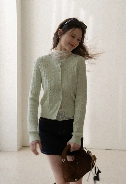 Sheer Star Print Long Sleeve Top