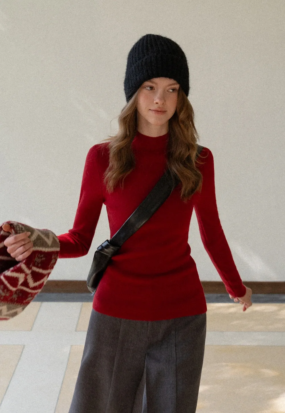 Women Basic Long Sleeve Turtleneck Sweater