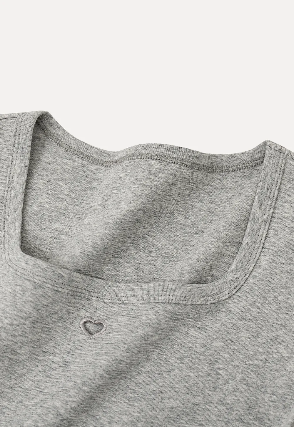 Short Sleeve Crop Top with Square Neckline