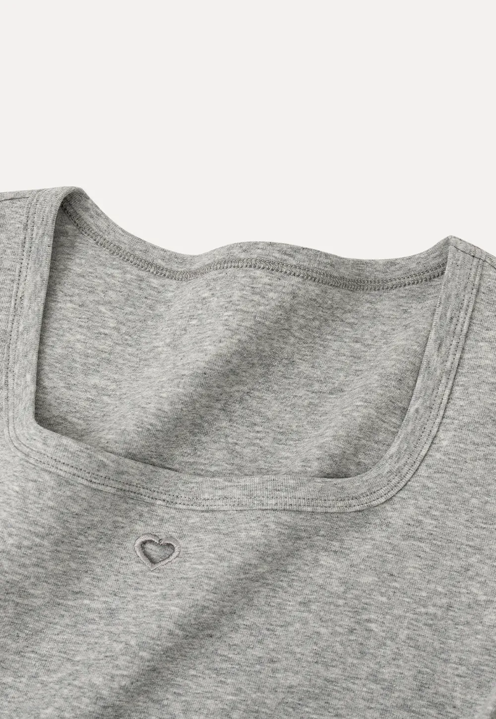 Short Sleeve Crop Top with Square Neckline