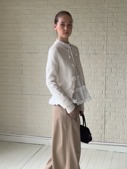 Women Cable Knit Cardigan