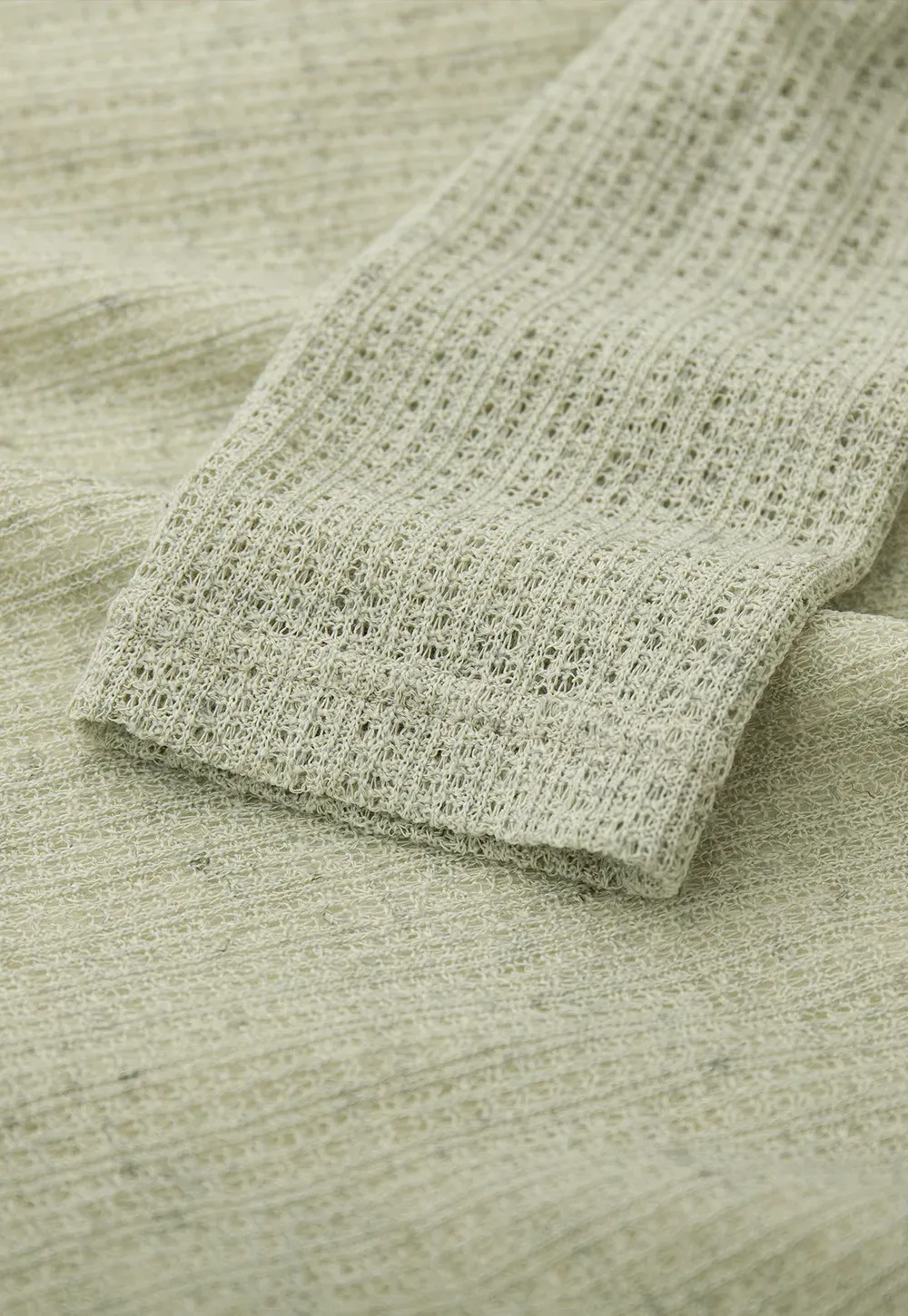 Long sleeve knit top with back tie detail