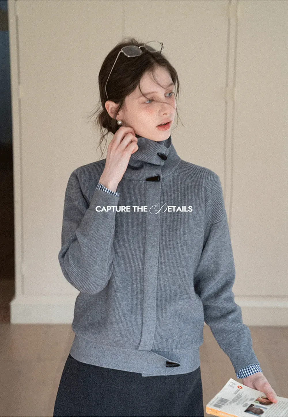 Turtleneck Knit Sweater for Women