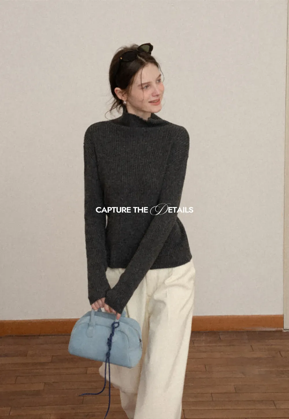 Dark Denim Wide-Leg Pants