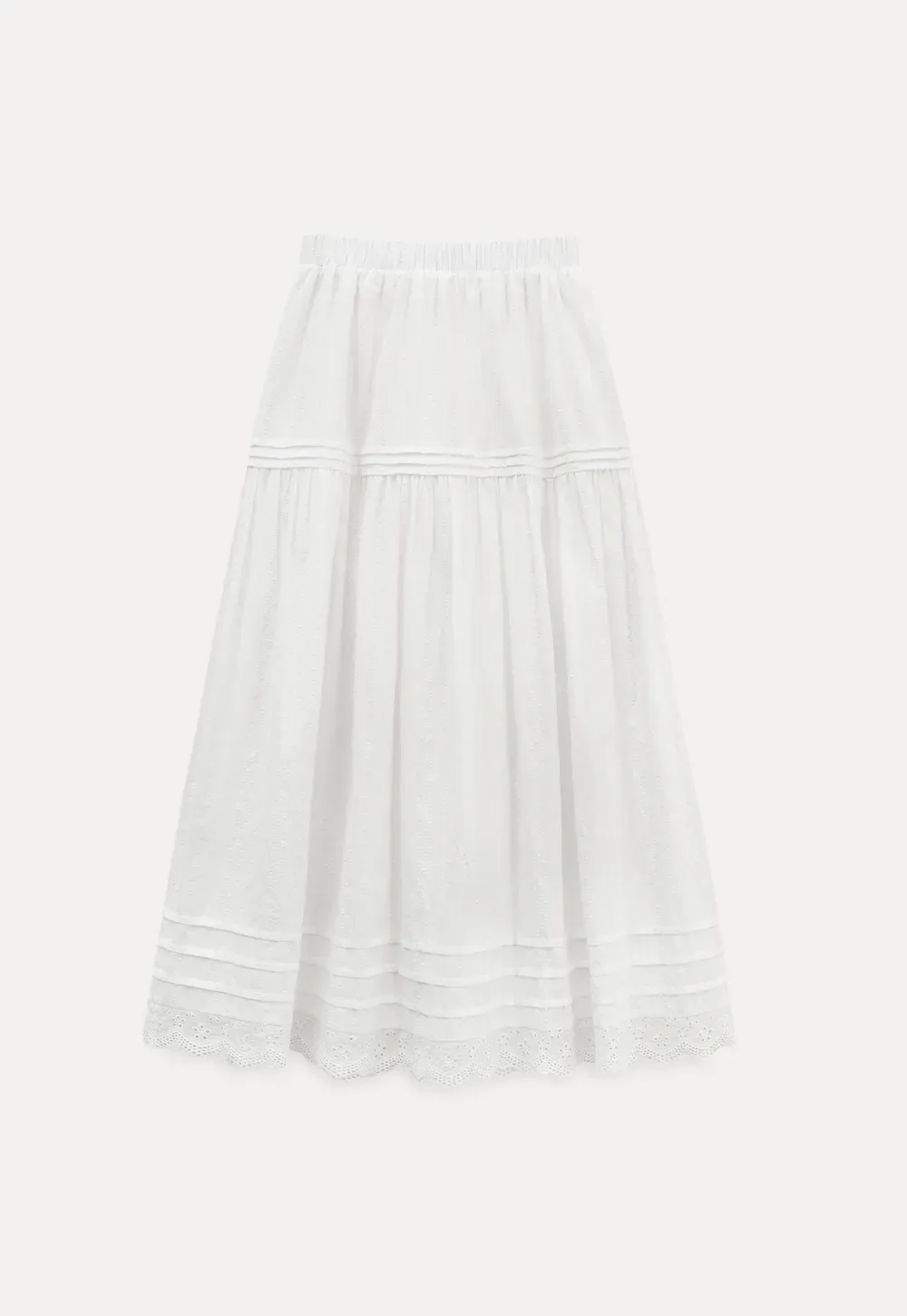 Elegant Tiered Lace Hem Skirt