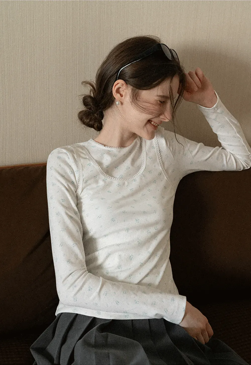 Floral Print Long Sleeve T-Shirt