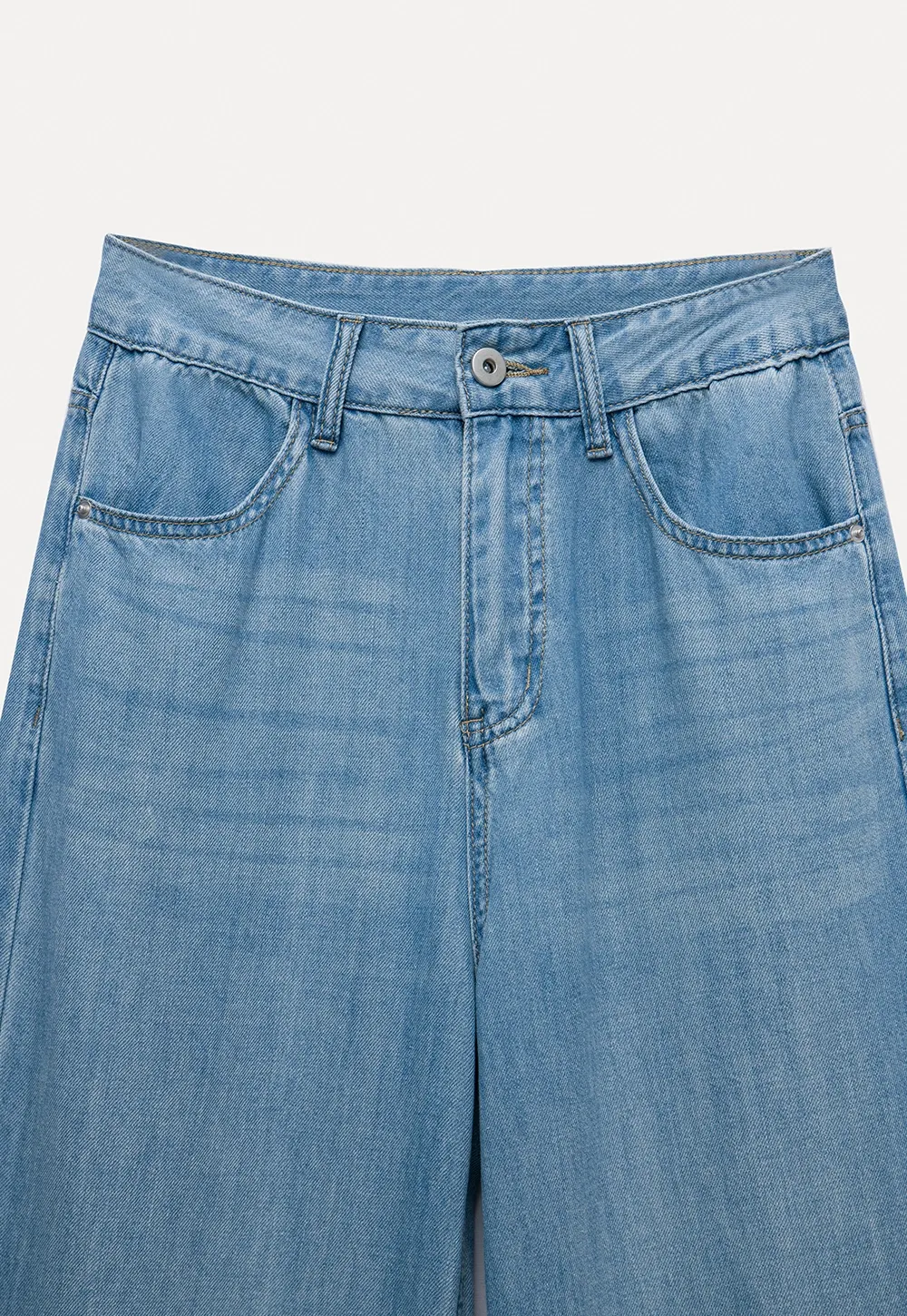 omen’s High Waist Wide Leg Jeans with Bow
