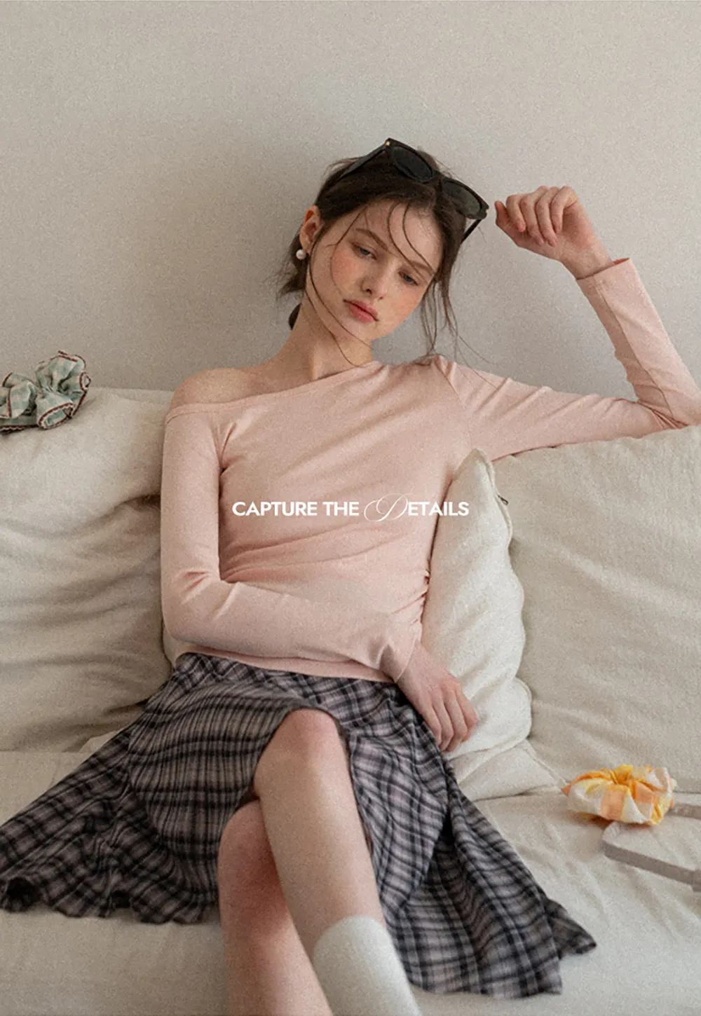 Plaid Pleated Midi Skirt