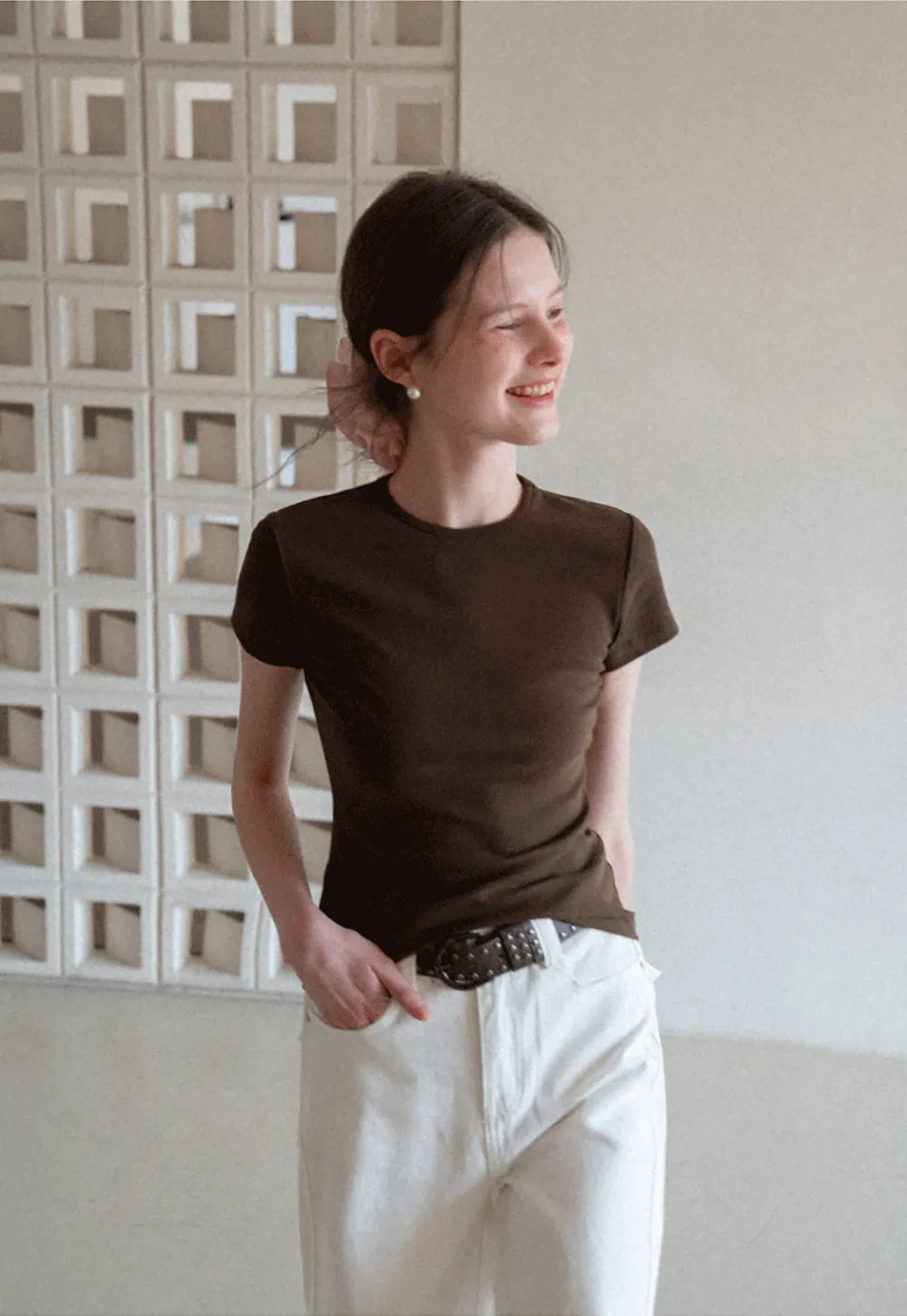 Slim Fit Short Sleeve Crew Neck T Shirt