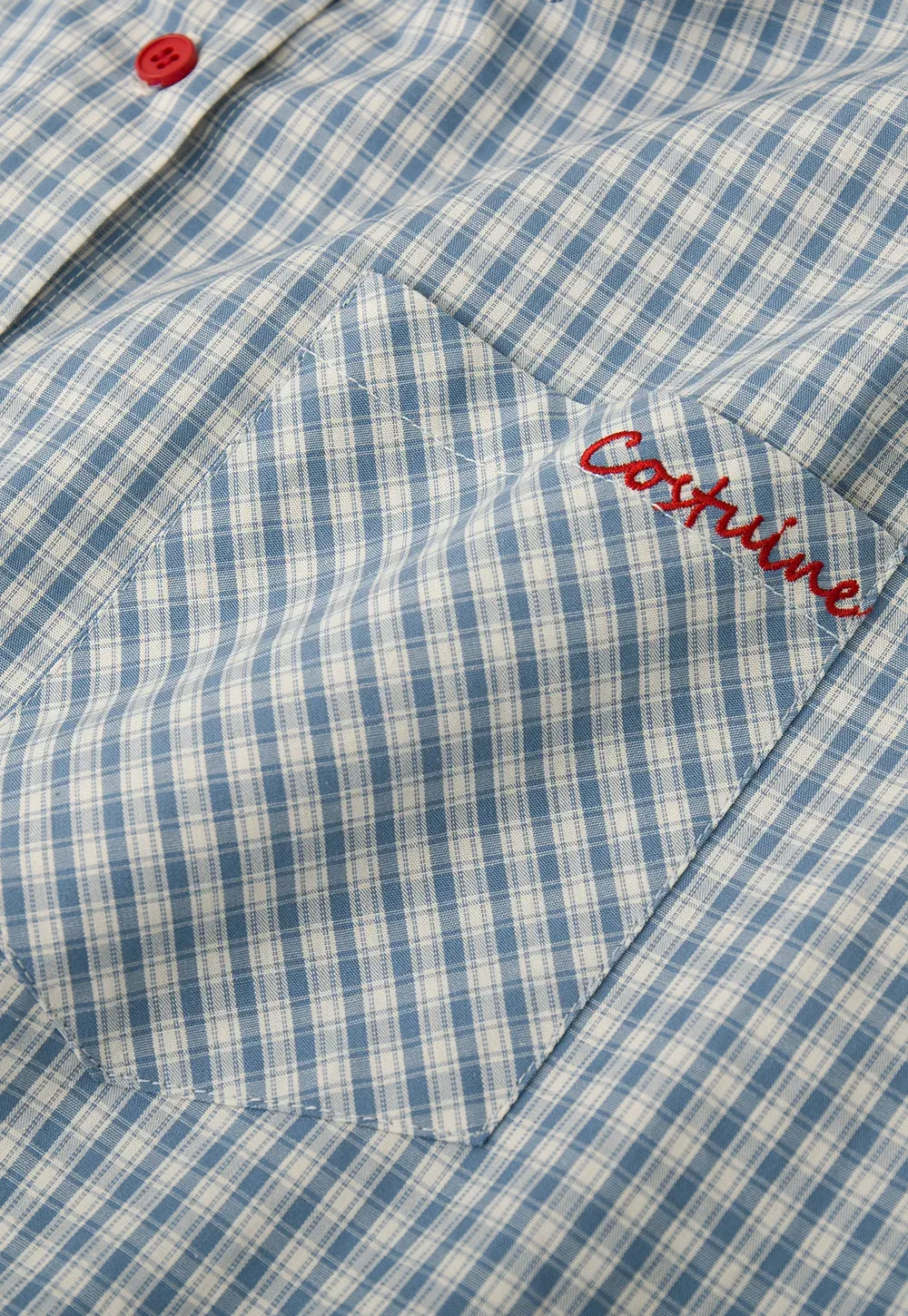 Oversized Checkered Button Up Shirt with Pocket Design