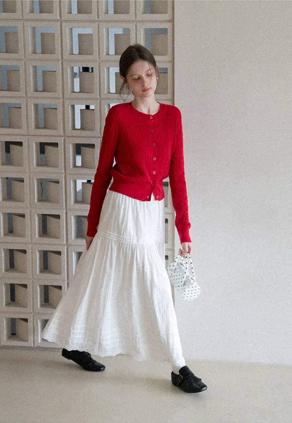 Cable Knit Long Sleeve Sweater Top