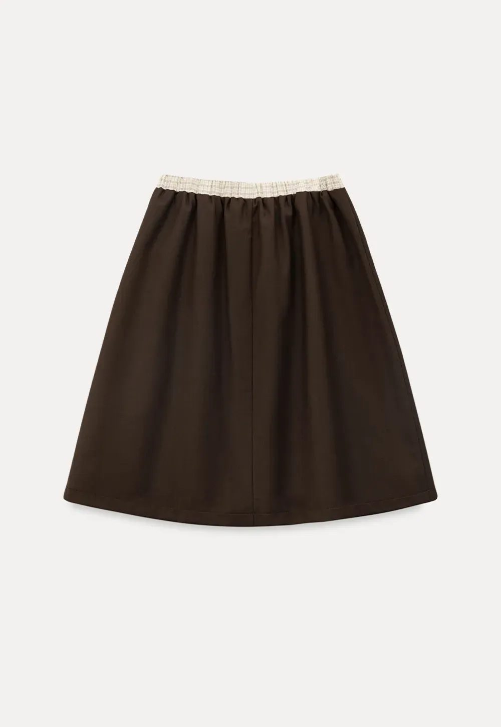 Pleated Drawstring Waist Skirt