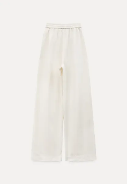 Wide Leg Drawstring Casual Pants