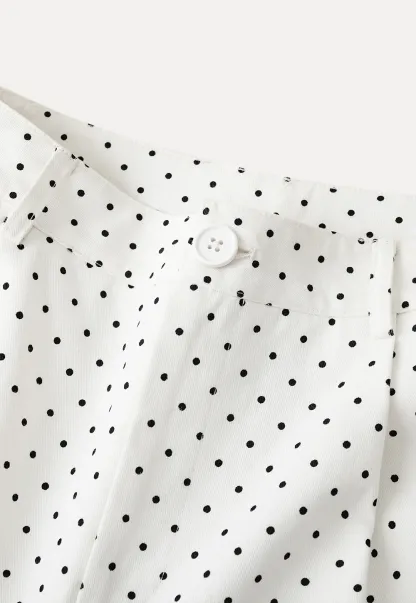 Polka Dot Shorts with Pleated Design