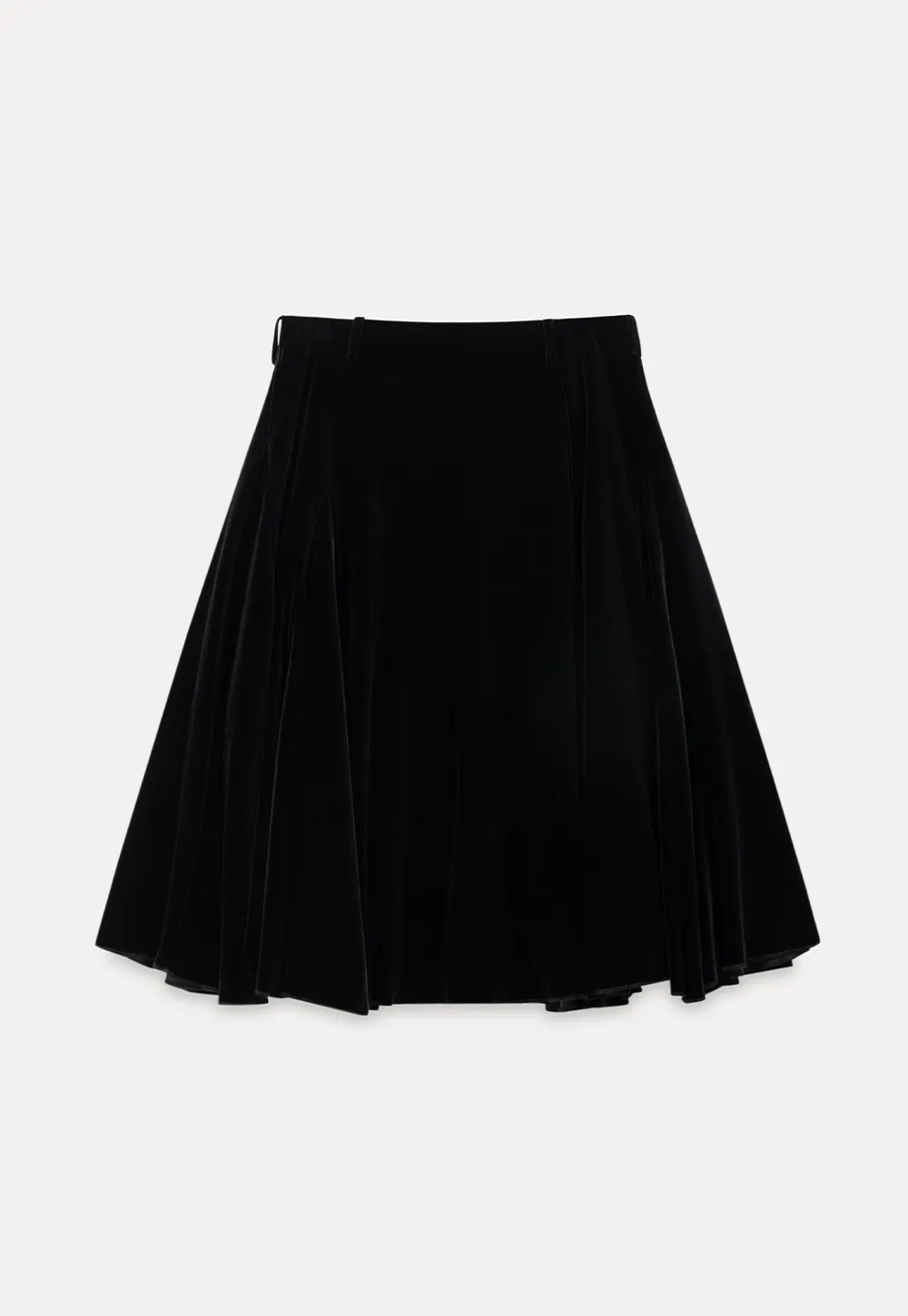 Velvet Pleated Mini Skirt