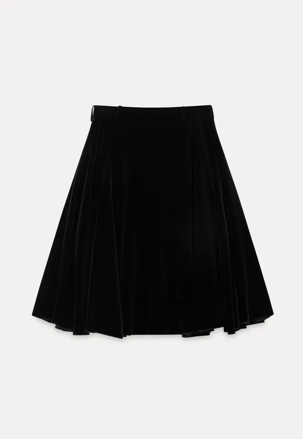 Velvet Pleated Mini Skirt