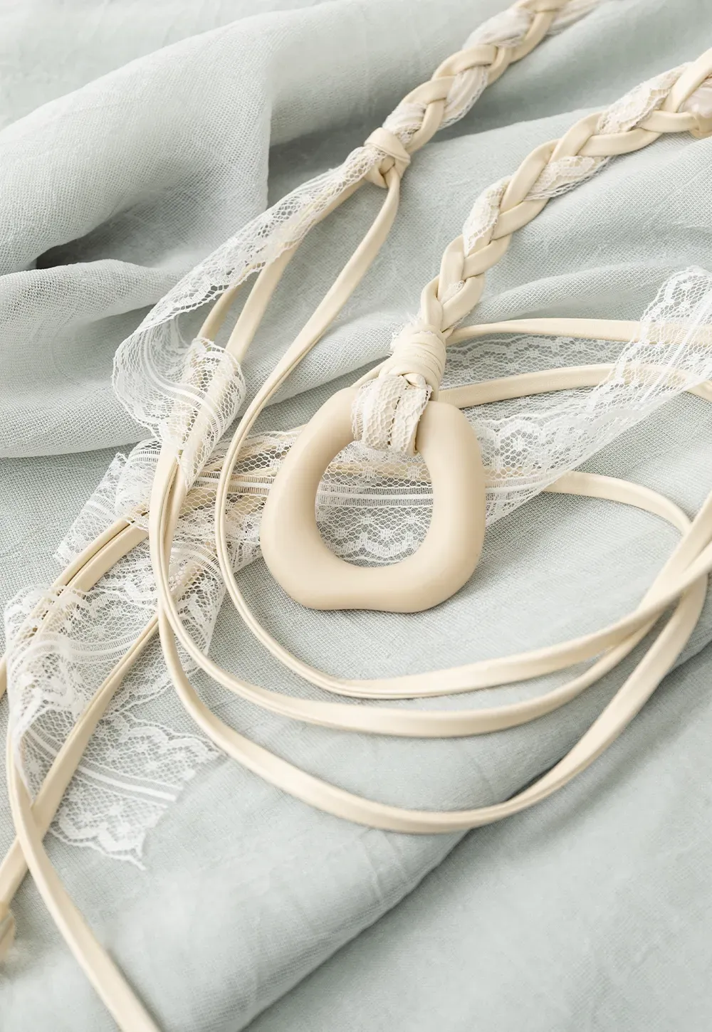 Flowy Maxi Skirt with Lace Trim and Drawstring Waist