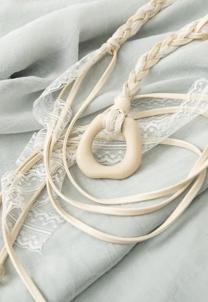 Flowy Maxi Skirt with Lace Trim and Drawstring Waist