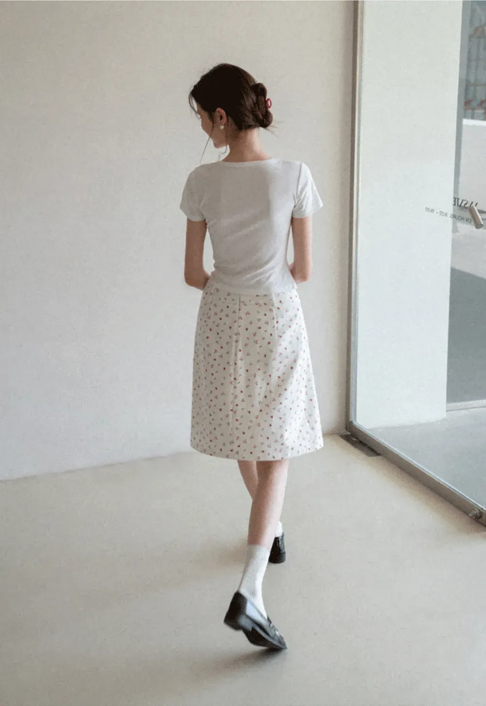 Short Sleeve Crop Top with Square Neckline