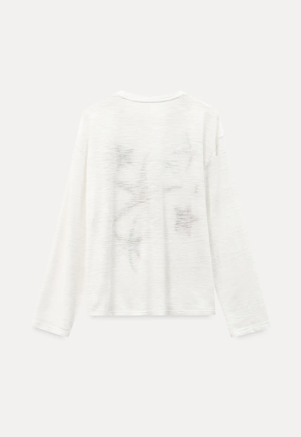 Long sleeve T shirt with starfish embroidery