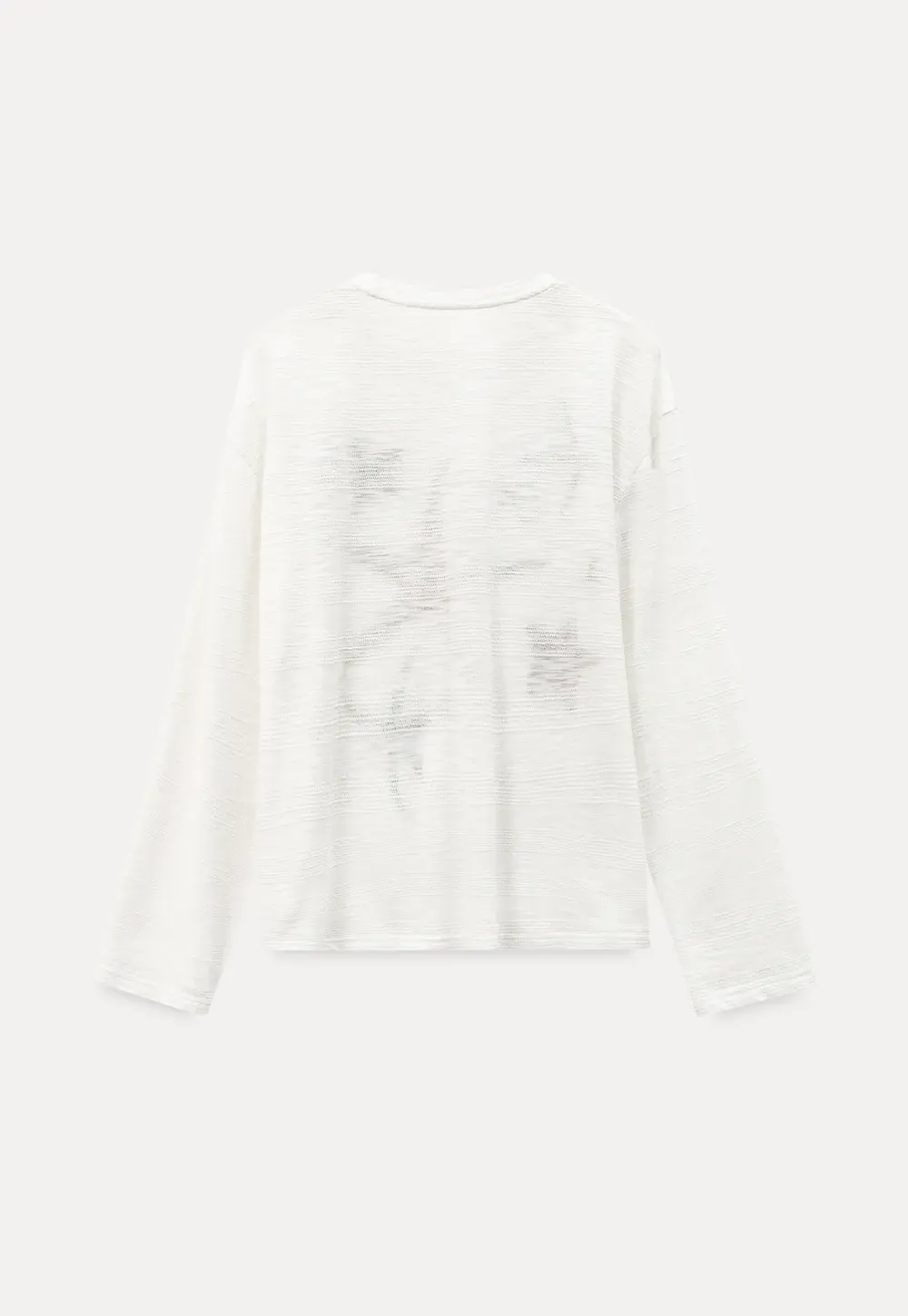 Long sleeve T shirt with starfish embroidery