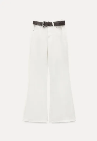 flared high waist jeans with back pocket design