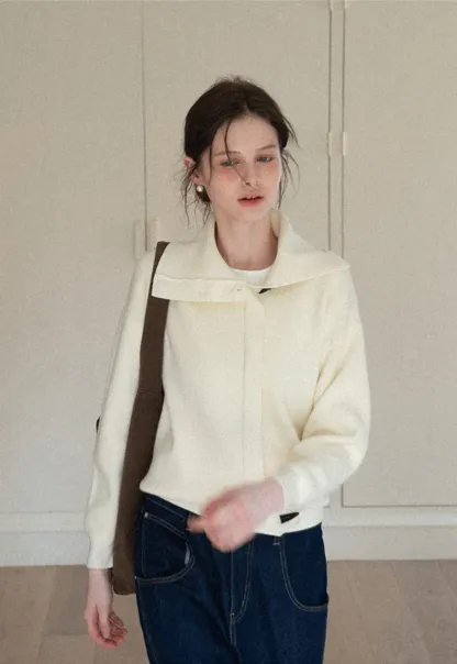 Turtleneck Knit Sweater for Women