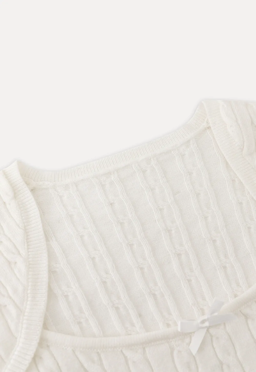 Soft Long Sleeve Cable Knit Top for Casual Wear