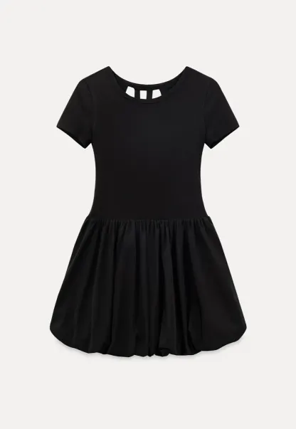 Short Sleeve Dress with Back Cutout and Bow Detail
