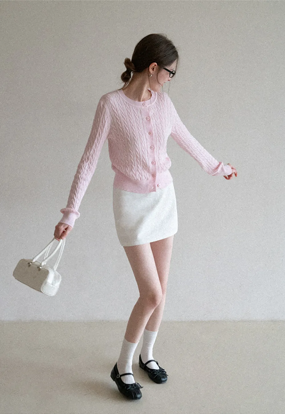 Cable Knit Long Sleeve Sweater Top