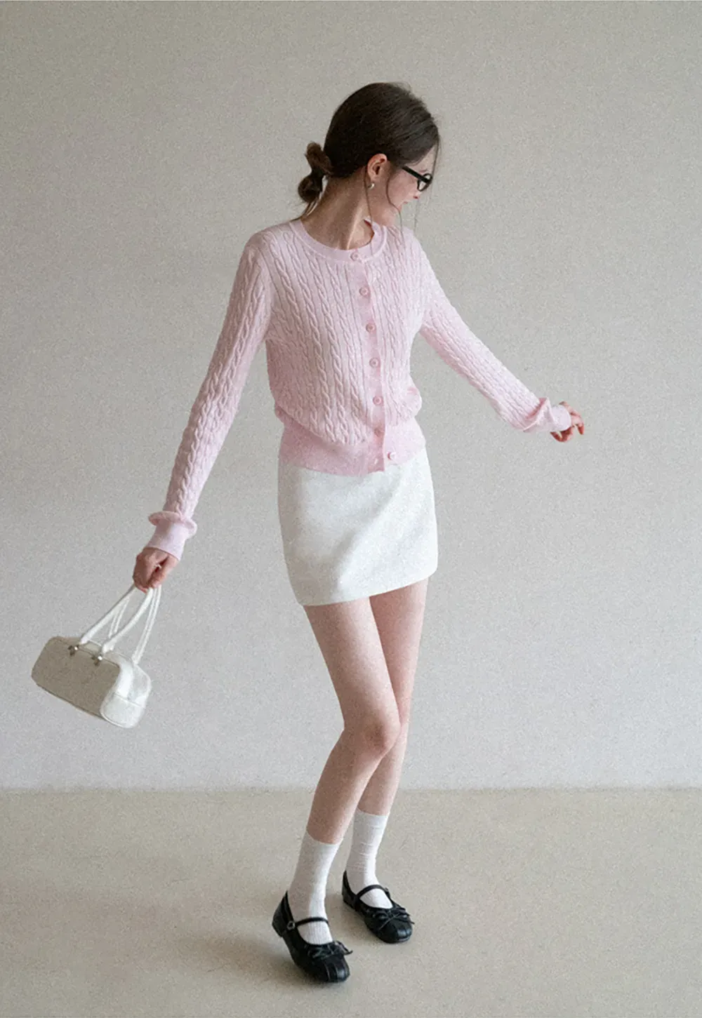 Cable Knit Long Sleeve Sweater Top