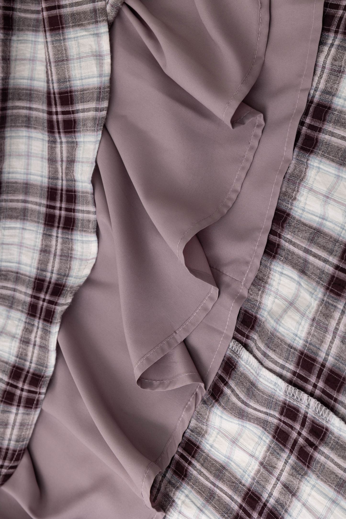 Plaid Pleated Midi Skirt