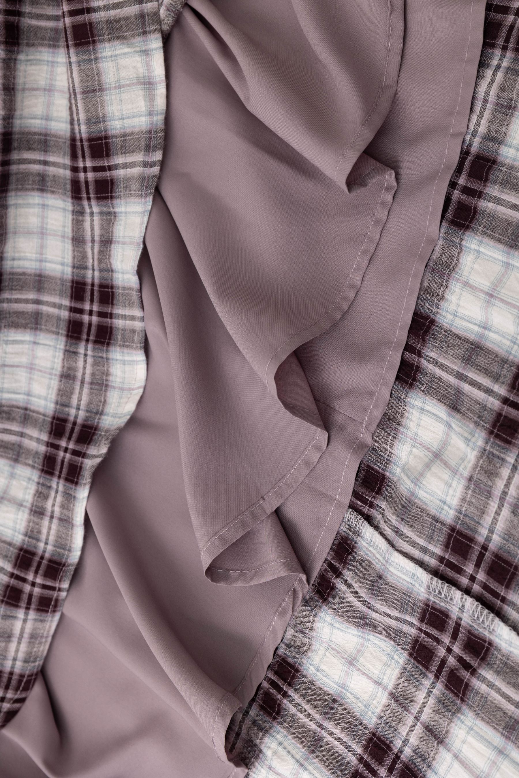 Plaid Pleated Midi Skirt