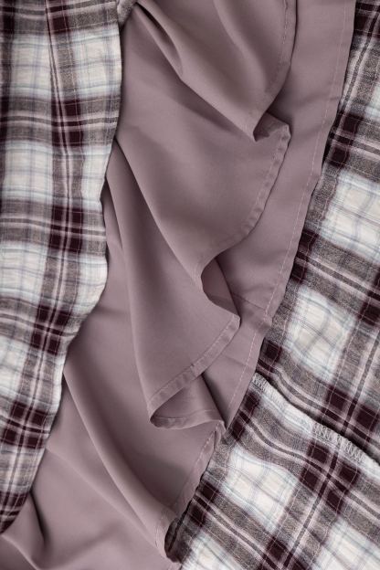 Plaid Pleated Midi Skirt