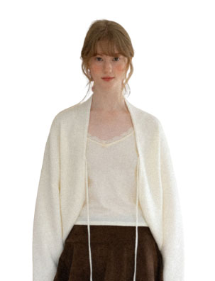 LOOK 3 - Oversized Cardigan with Drawstring Top Woolen Knit Sweater