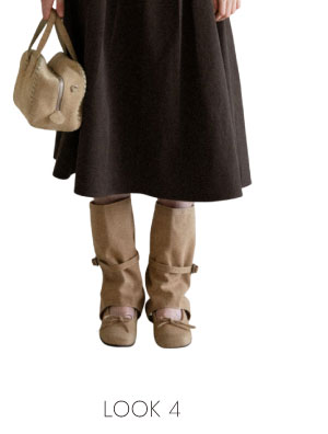 LOOK 4 - A-Line Pleated Midi Skirt