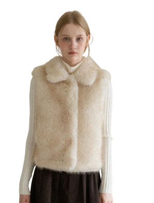 LOOK 4 - Faux Fur Collar Cropped Vest