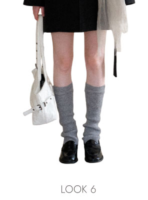 LOOK 6 - Double Breasted Peaked Collar Wool Coat