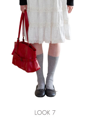 LOOK 7 - Tiered Skirt with Lace Trim and Elastic Waist