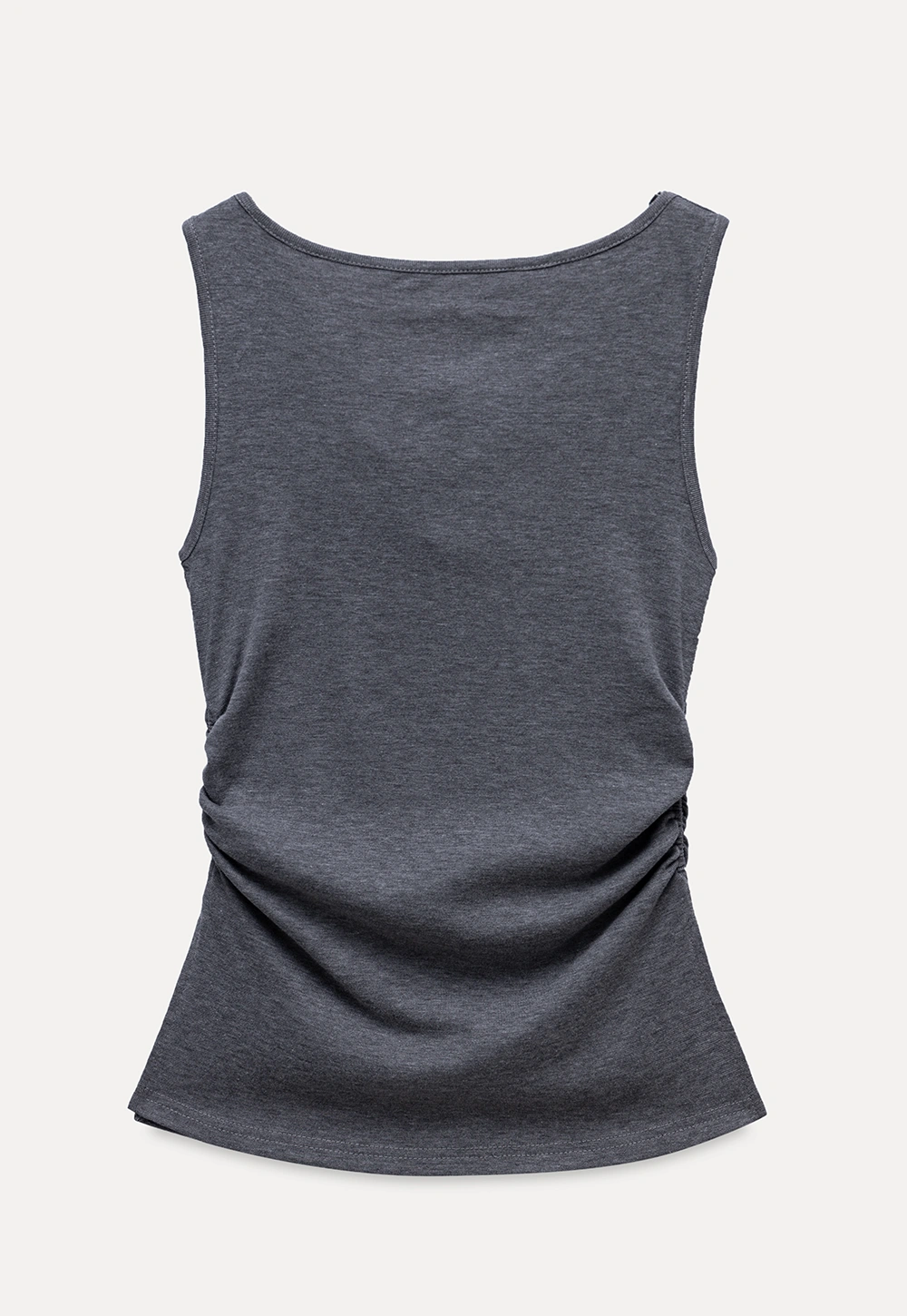 Women's Drape Back Sleeveless Ruched Tank Top