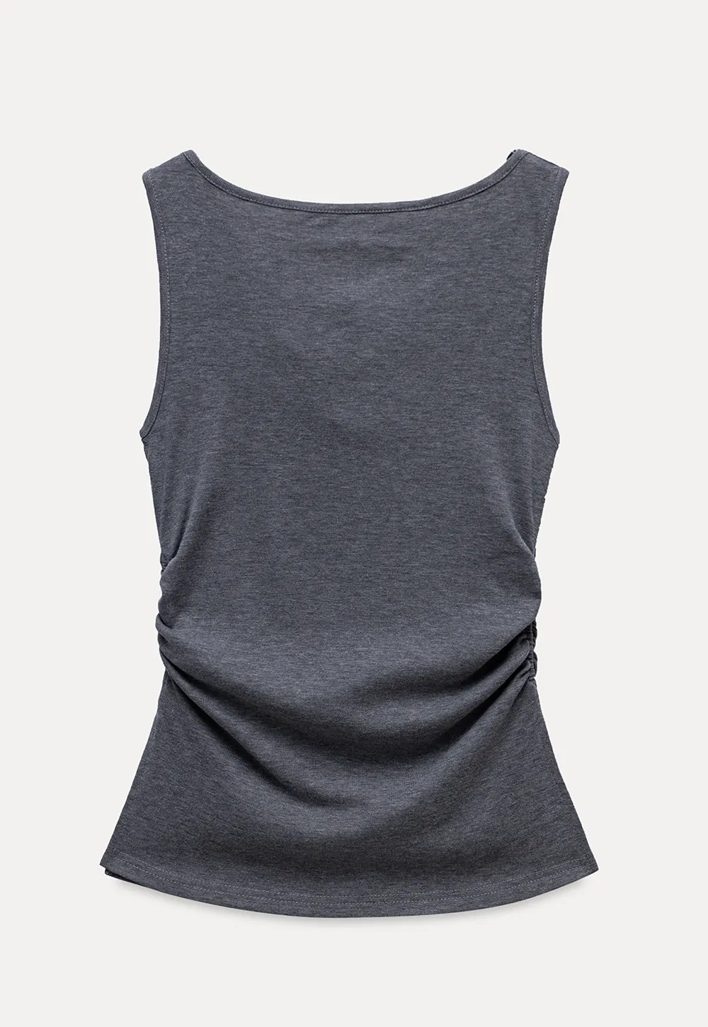 Women's Drape Back Sleeveless Ruched Tank Top