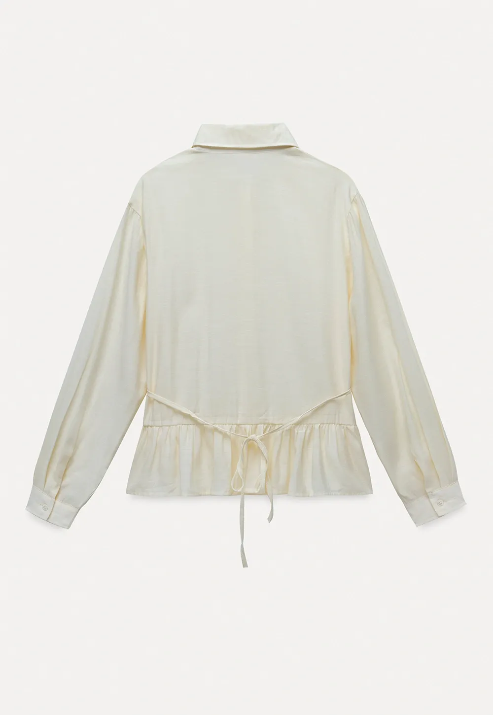 Women's Sheer Ruffle Hem Shirts