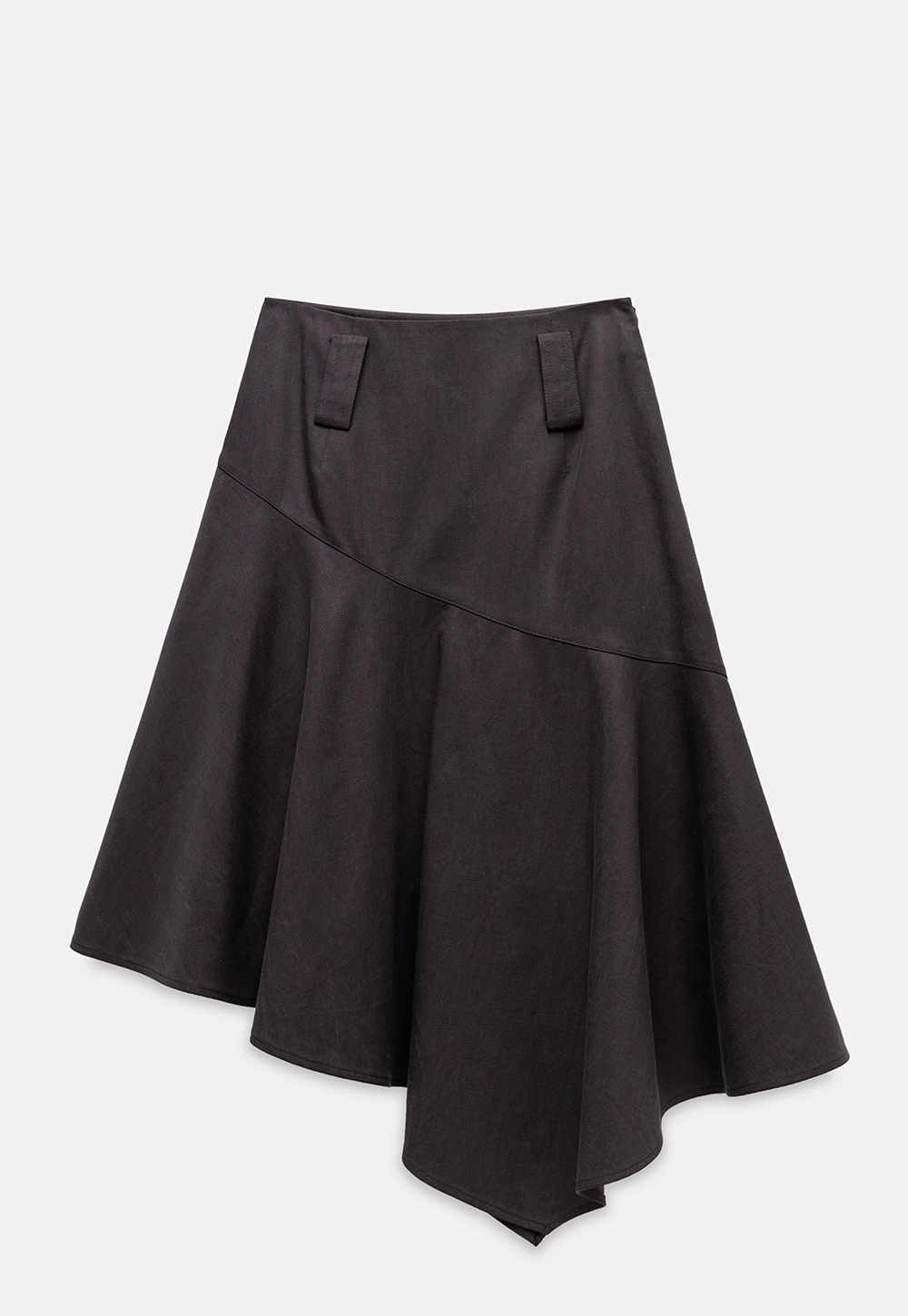 Women's Asymmetrical A-Line Midi Skirt
