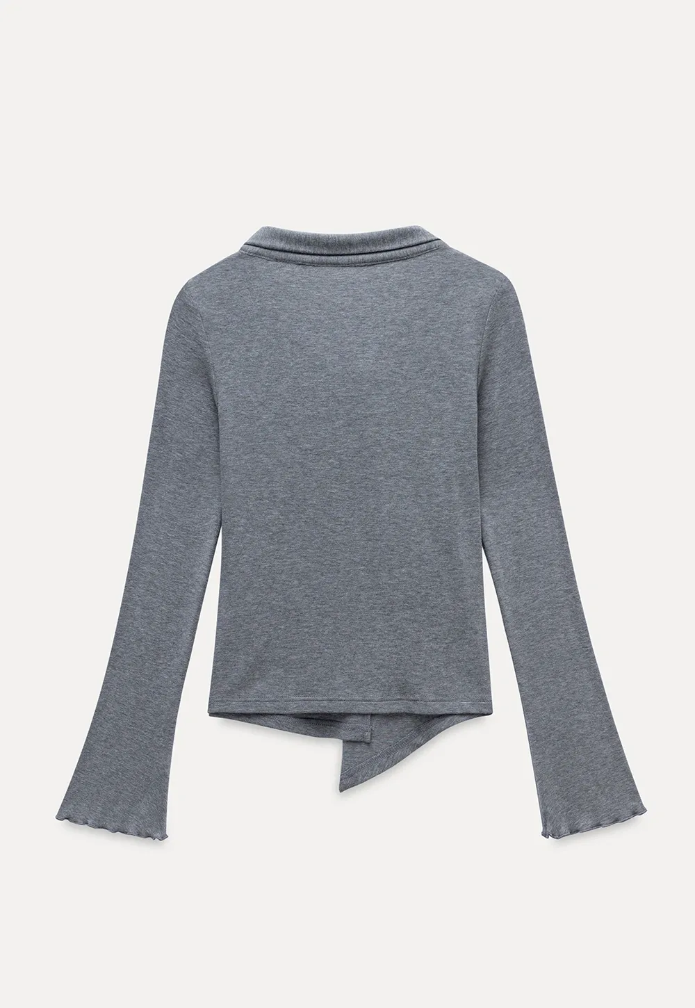 Women's Tie Neck Long Sleeve Tee