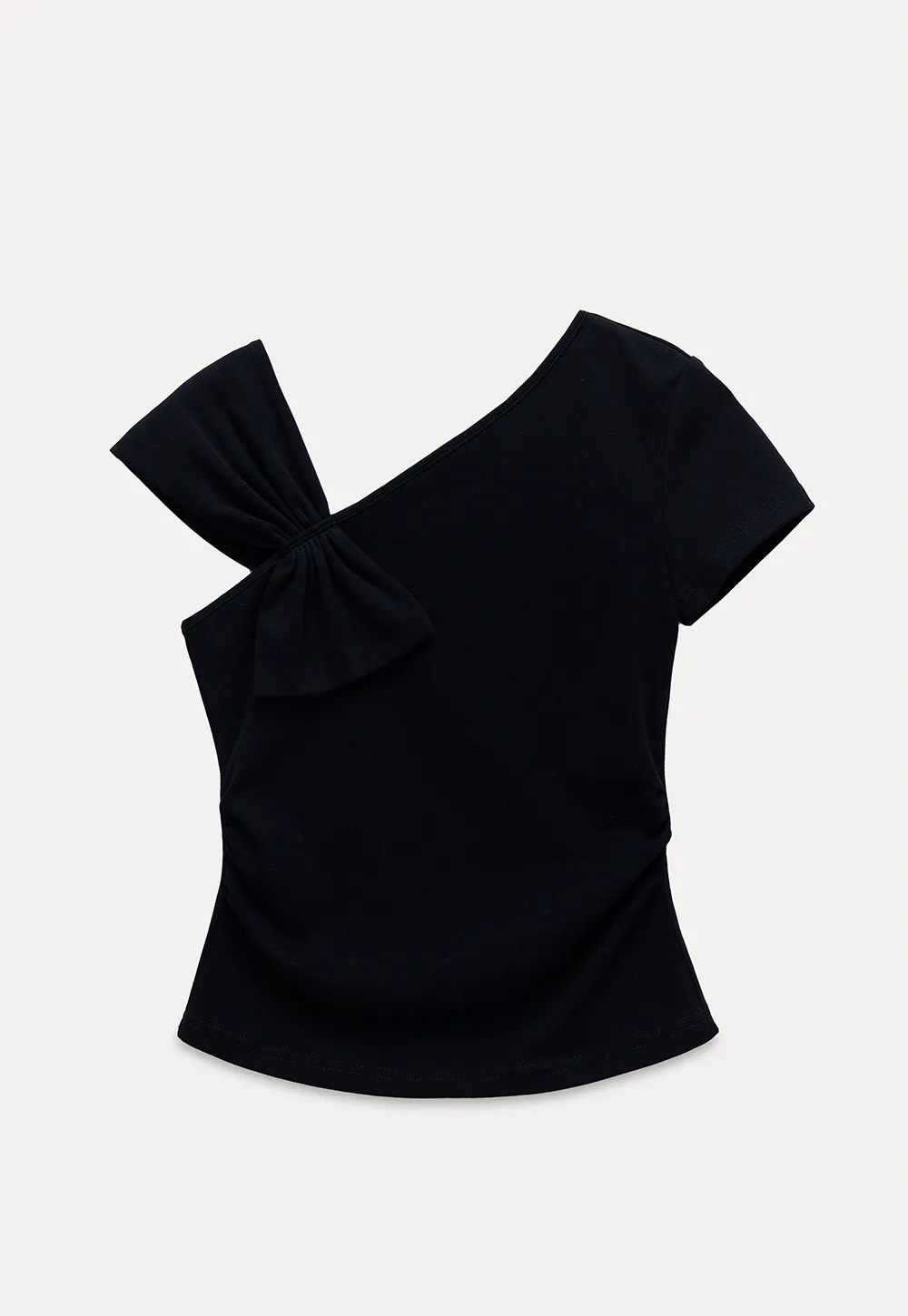 Asymmetric Bow Shoulder Top