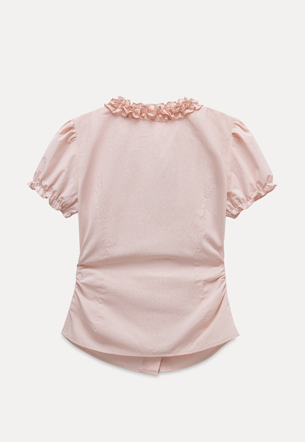 Women’s Ruffle V-Neck Puff-Sleeve Top
