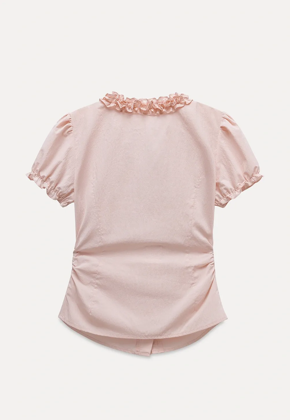 Women’s Ruffle V-Neck Puff-Sleeve Top