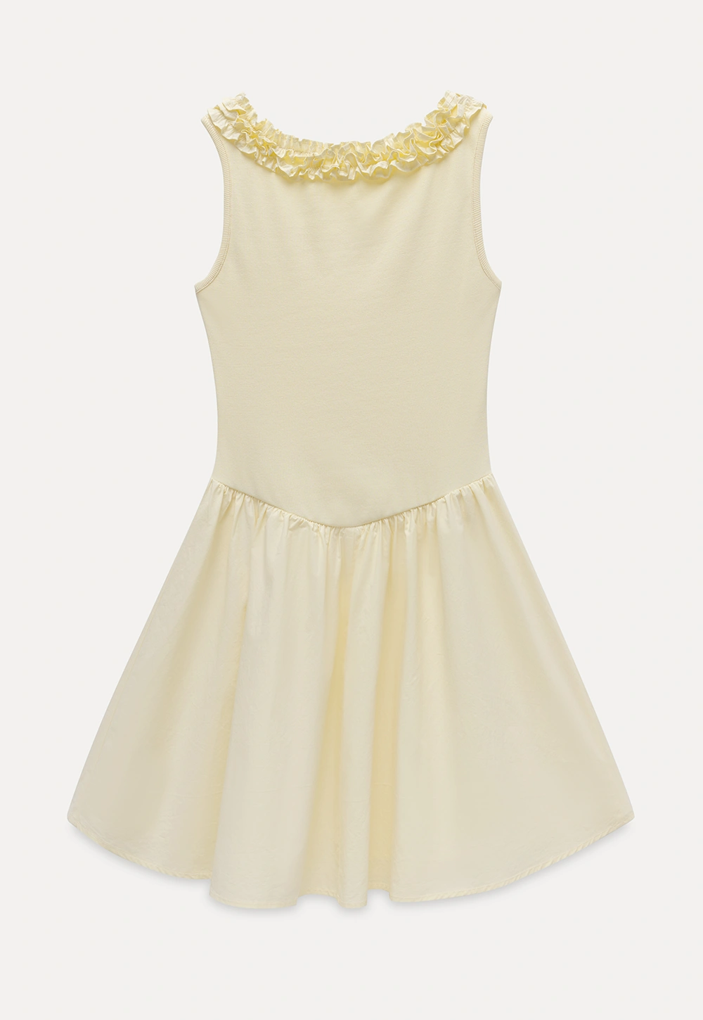 Women Ruffle Trim Sleeveless Fit & Flare Mini Dress