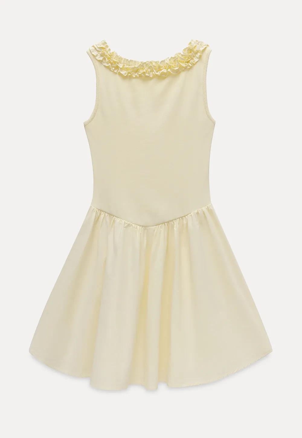 Women Ruffle Trim Sleeveless Fit & Flare Mini Dress