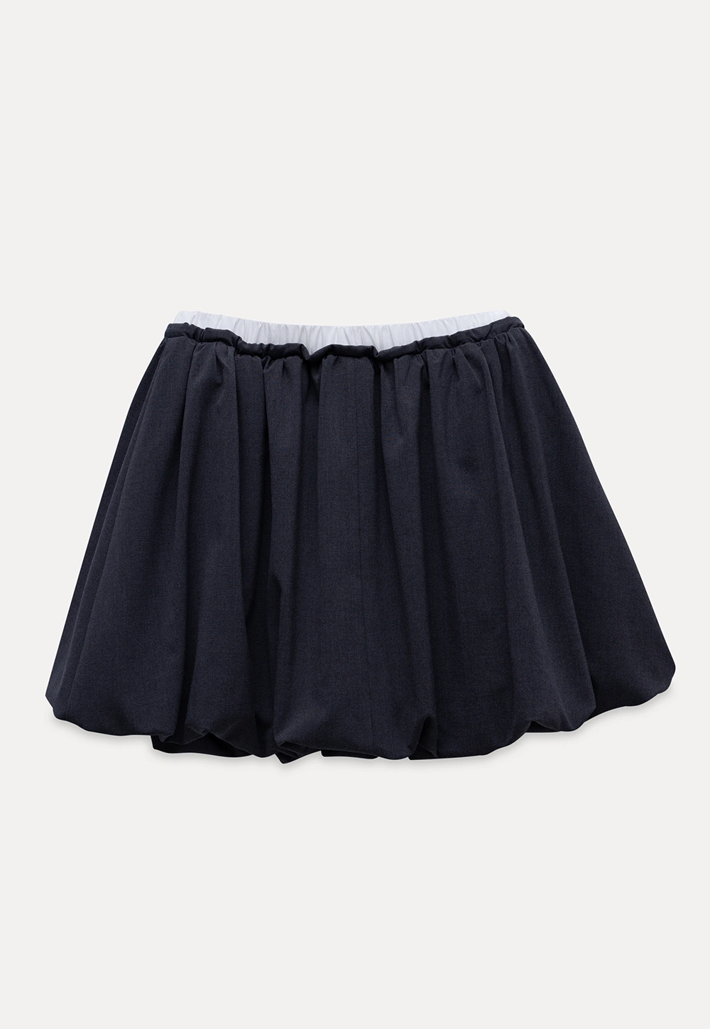 Drawstring Bubble Mini Skirt